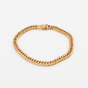 Armband pansarlänk 18K guld, Balestra Italien.