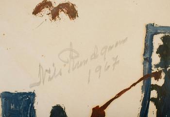 NILS "BJÖRNJÄGARN" RUNDGREN, gouache, sign och dat 1967.