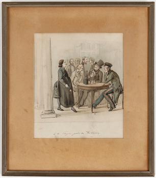 FRITZ VON DARDEL, tillskrivna, 3 st, akvareller, osignerade.