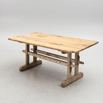 Trestle table, 19th century.