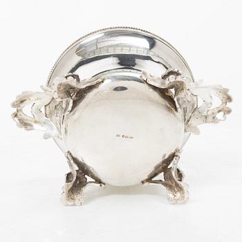 A Swedish silver bowl with lid, mark of Alfred Ambrosius, Stockholm 1891.