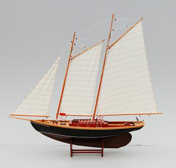 MODELLBÅT, segelfartyg, "French Ship", 1900-talets slut.