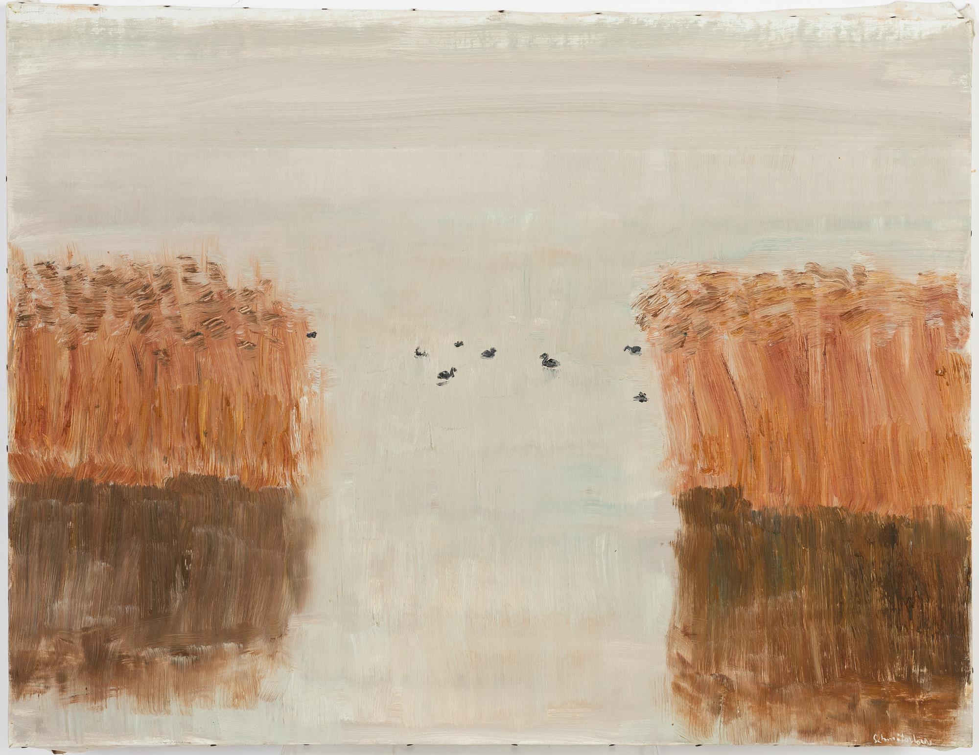 Bertram Schmiterlöw, olja på duk, signerad.