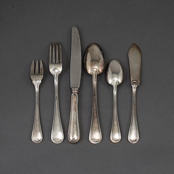 A 64-piece silver flat ware service.