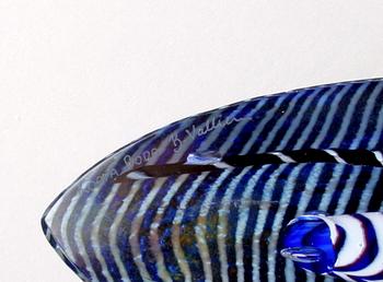 SKULPTUR, glas, Bertil Vallien, Kosta Boda, sign.