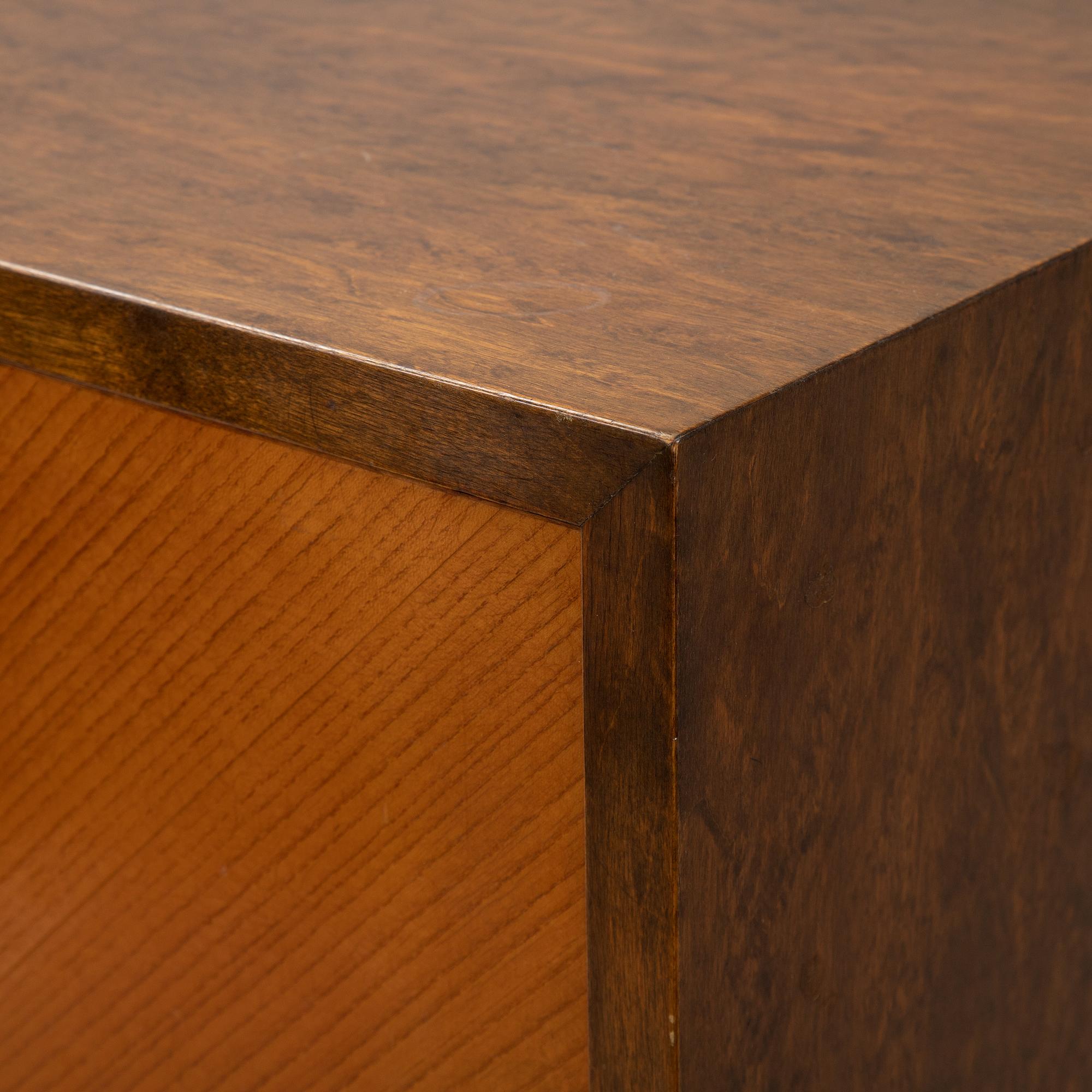 Axel Larsson, an elm and stained birch cabinet, AB Svenska Möbelfabrikerna, Bodafors, 1930/40-tal.