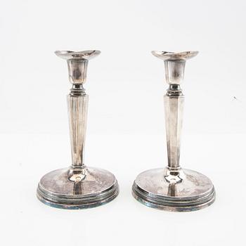 Candlesticks, 2 pairs, silver, MGAB Uppsala, late 20th century.