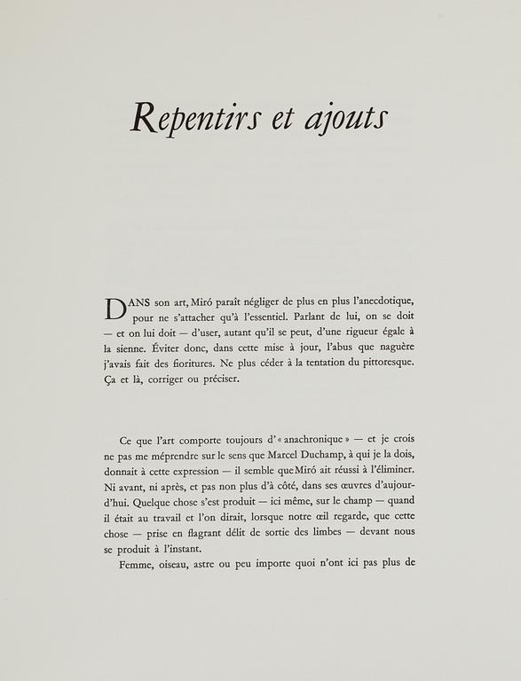 A set of two books  Joan Miró, Lithographe and  Miró Radierungen.