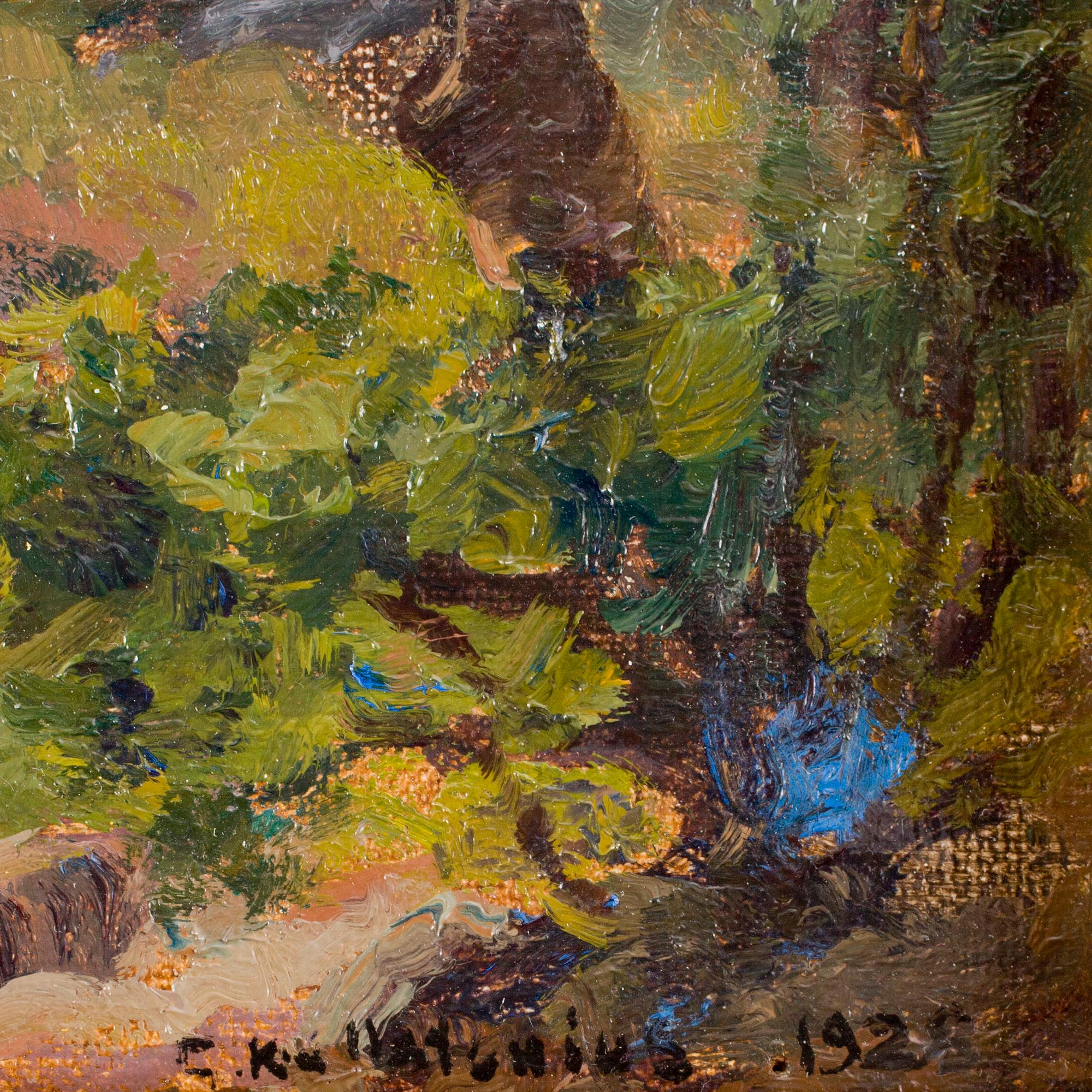 GOTTFRID KALLSTENIUS, olja på duk. Sign och dat 1928.