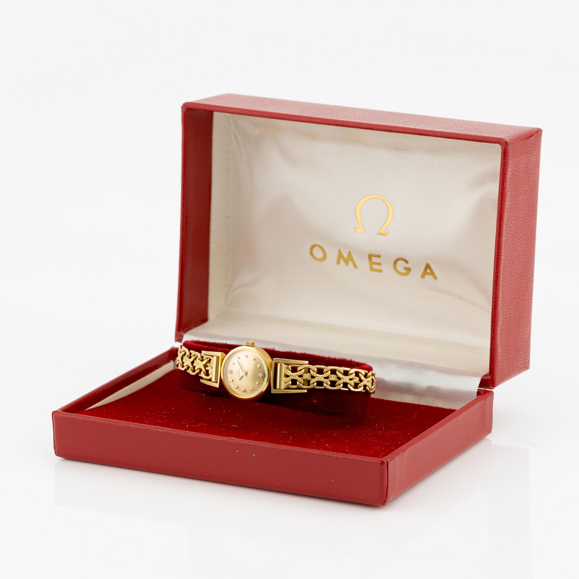 Omega, wristwatch, "Diamond Dial", 17 mm.