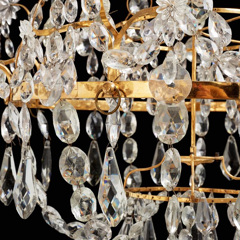 A Swedish Gustavian 1790's four-light chandelier.