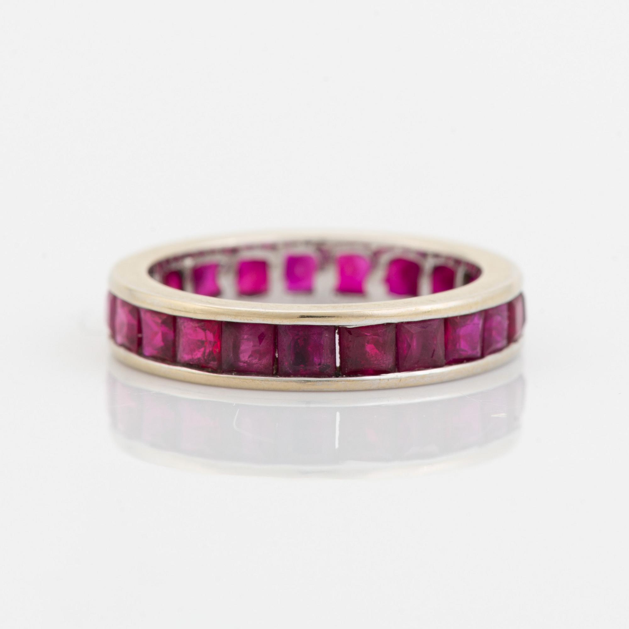 Ruby eternity ring.