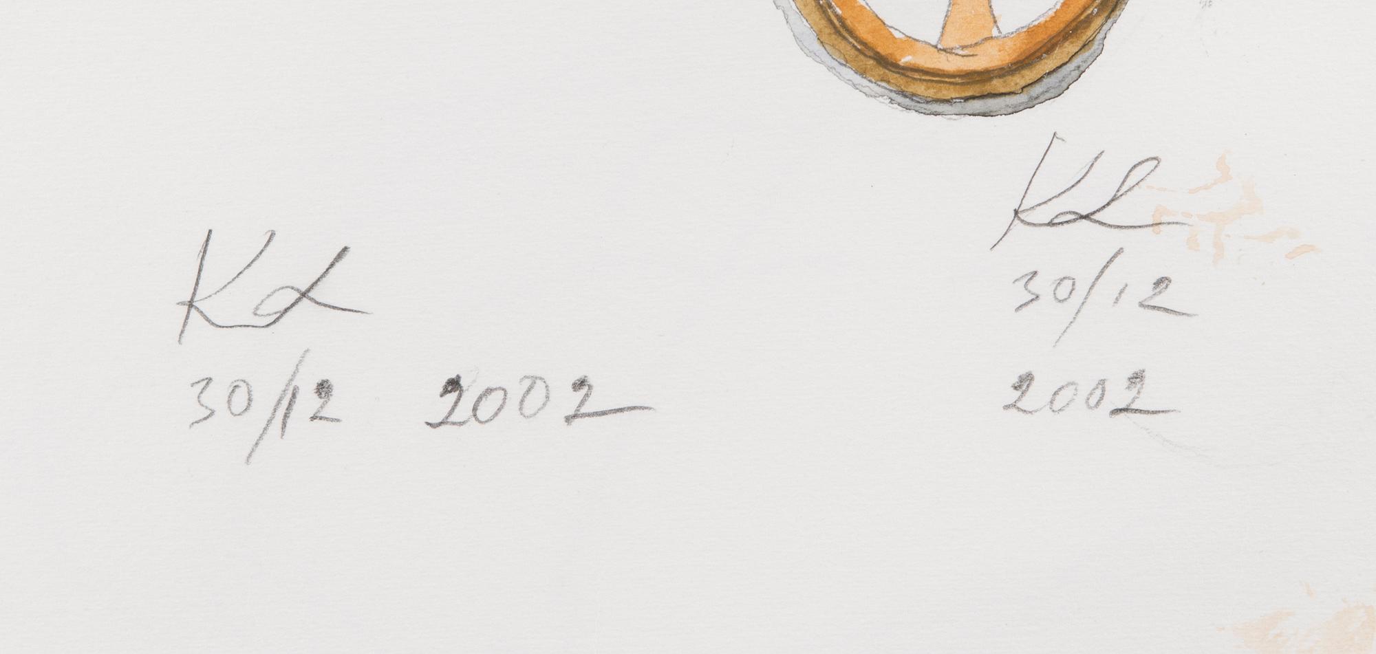 KUUTTI LAVONEN, akvarell, signerad och daterad 13/12 2002.