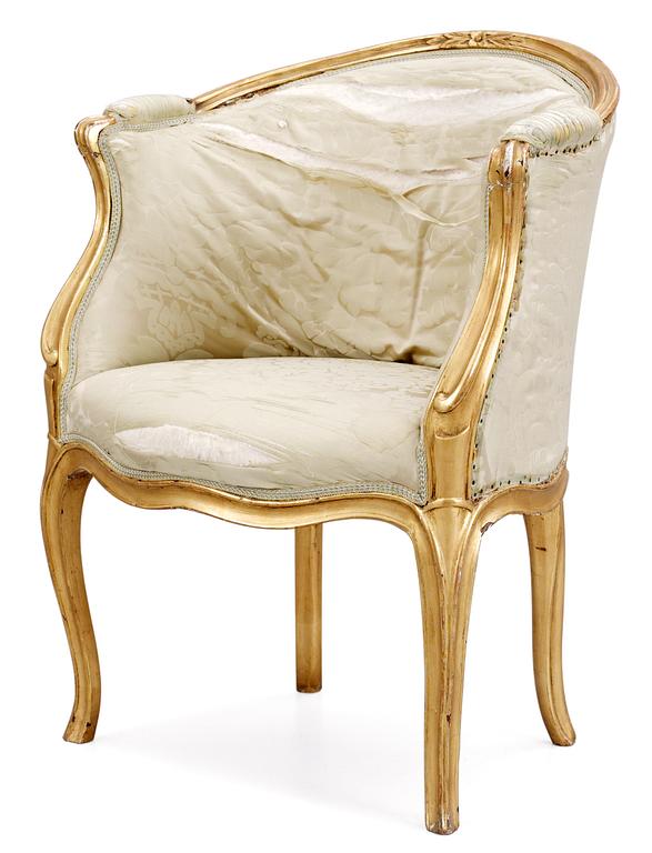 A Swedish Rococo 18th century bergere.