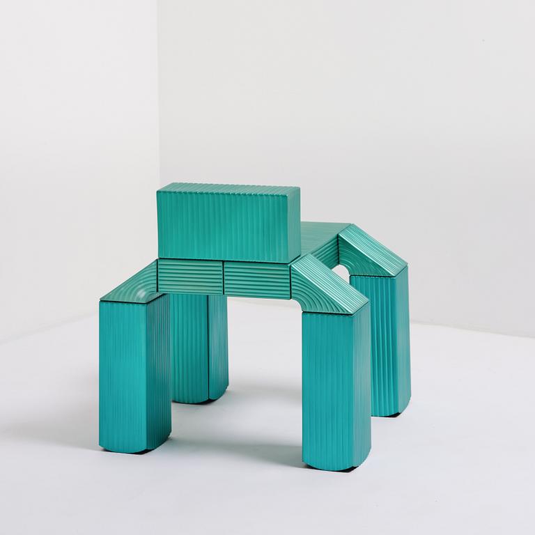 David Taylor, a unique easy chair, "Striped Chair", Studio Mellösaverken, Sweden, 2025.