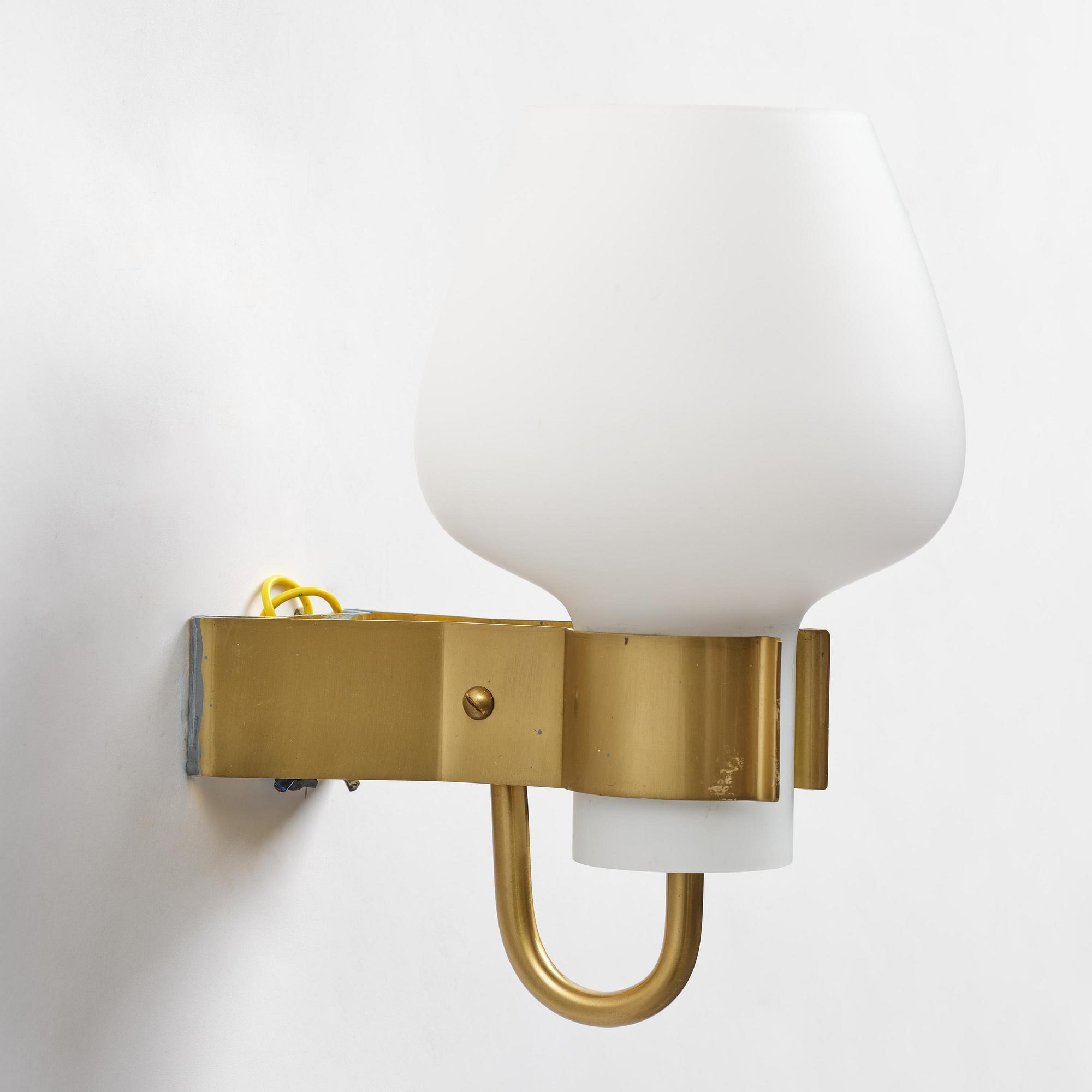 Hans Bergström, a wall lamp model "397", ateljé Lyktan, Åhus, 1950s.