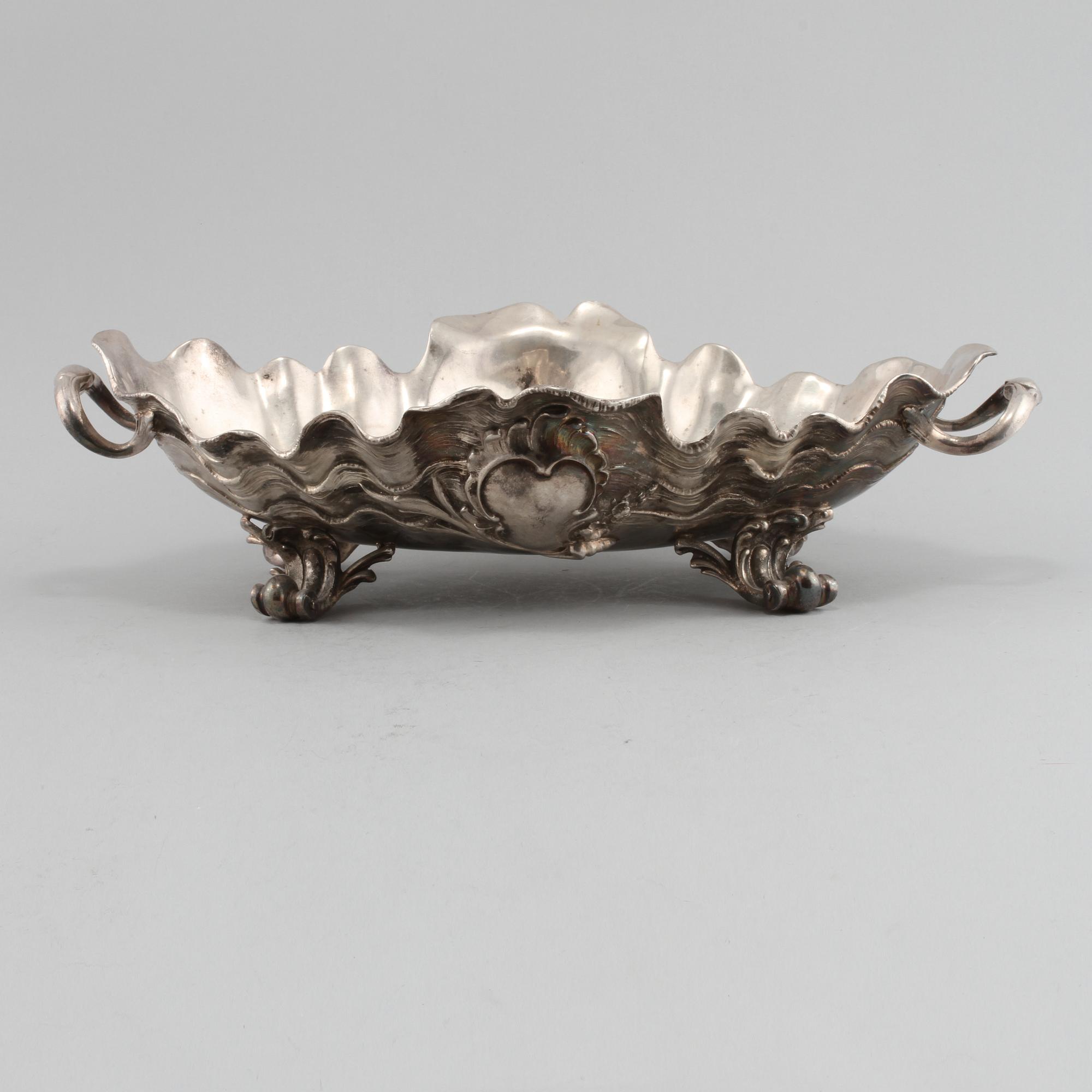 SKÅL, nysilver, rokokostil, 1800-talets andra hälft.