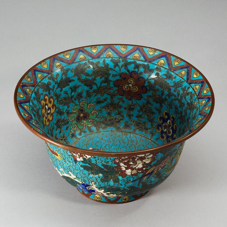 A cloisonne bowl, Ming dynasty, 17th Century.