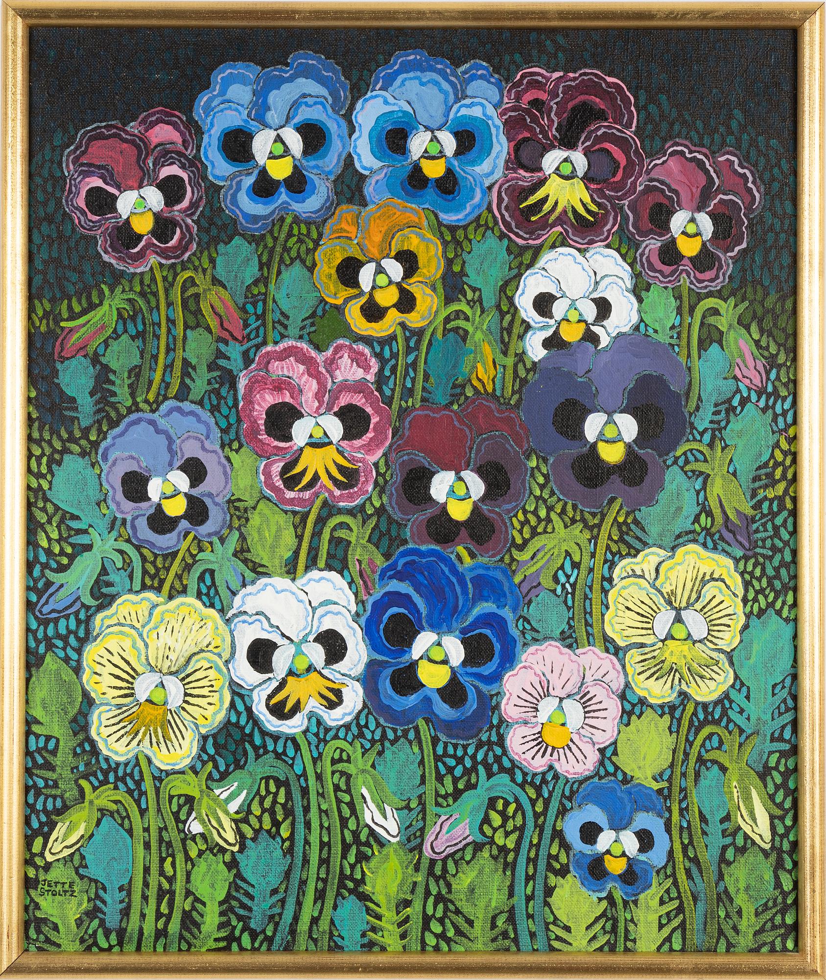 Jette Stoltz, olja på duk, signerad.