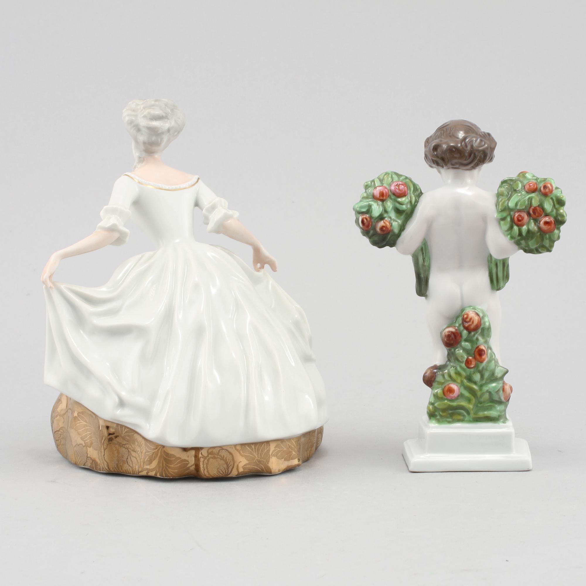 FIGURINER, 2 st, porslin, Rosenthal, 1900-tal.