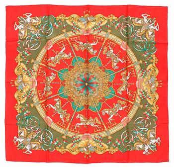 849. HERMÈS, a silk jacquard scarf, "Lunapark".