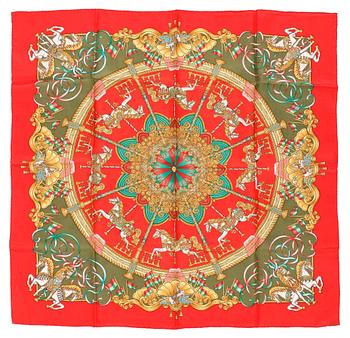 849. HERMÈS, a silk jacquard scarf, "Lunapark".