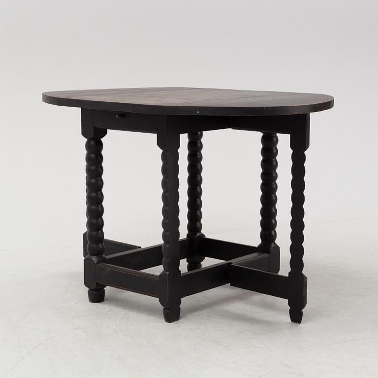 A painted gate-leg table, early 20th Century.