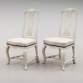 BORD och STOLAR 10 st, Åmells, 1900-talets andra hälft.