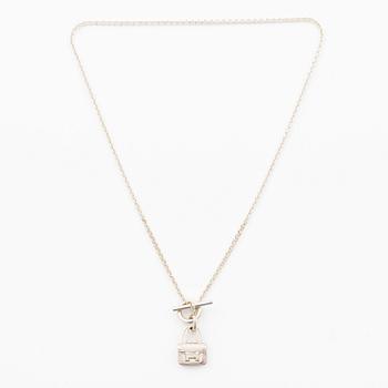 Hermès, Necklace / collar with charm, "Amulettes Constance", silver 925.