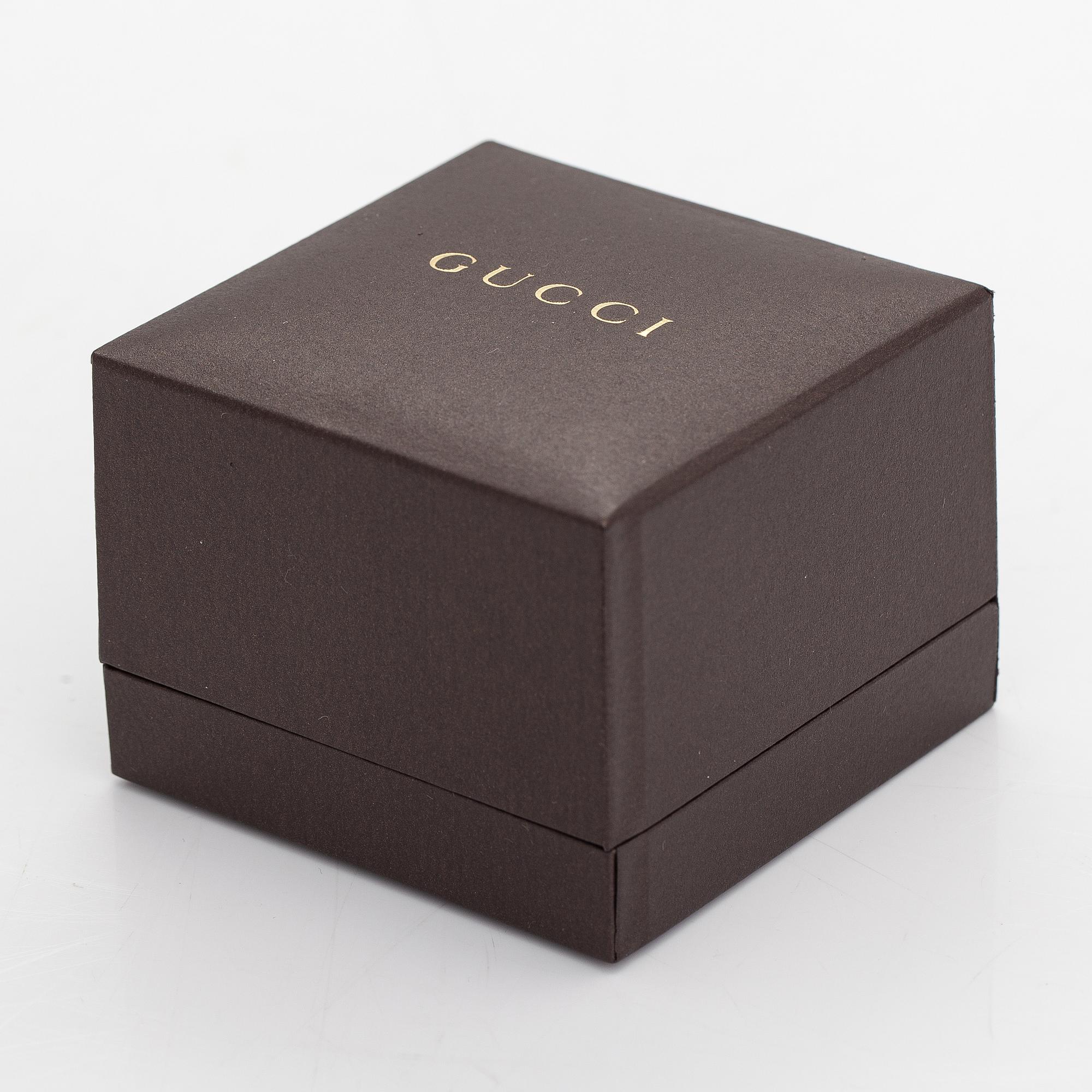 Gucci, A pair of 18K white gold earrings. Marked Gucci, Made in Italy.