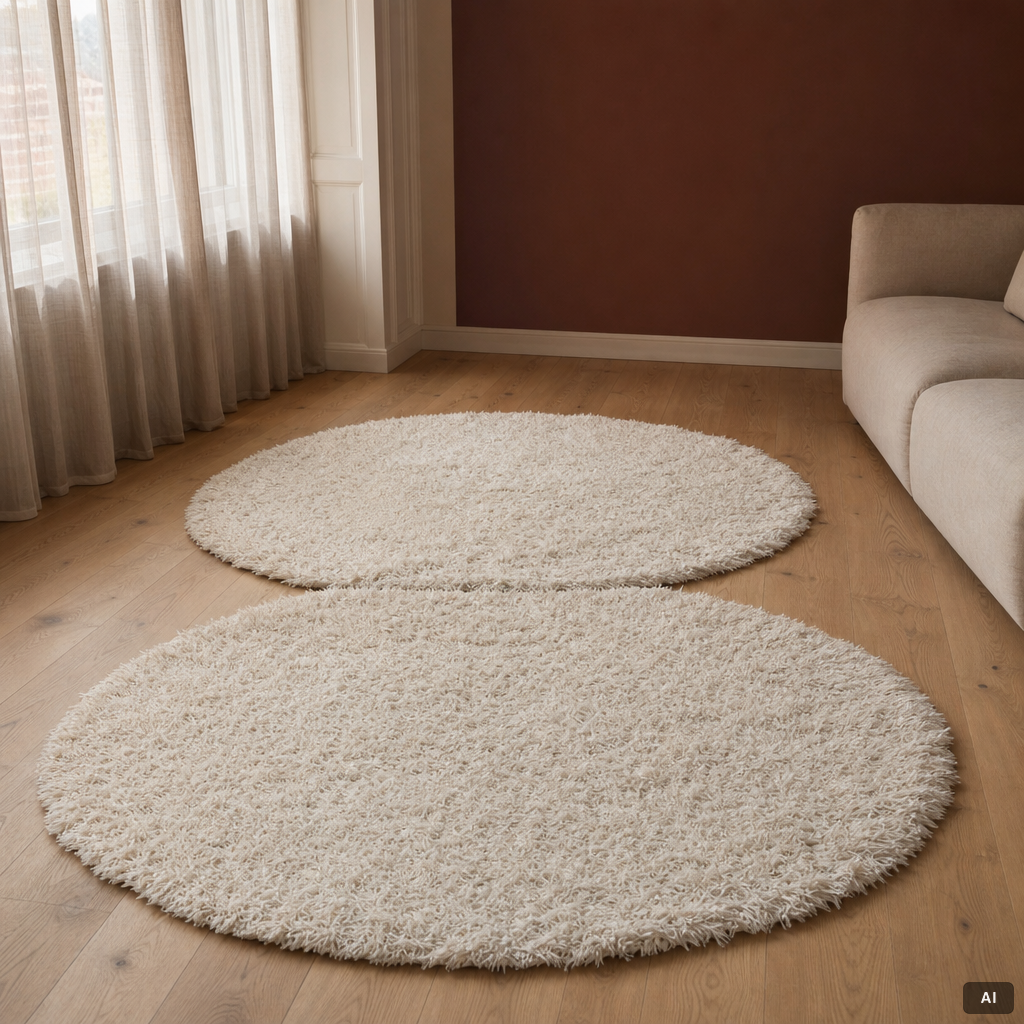 Gunilla Lagerhem Ullberg, rugs 2 pcs, "Fogg 5", Kasthall, diameter approx. 180 and 140 cm.