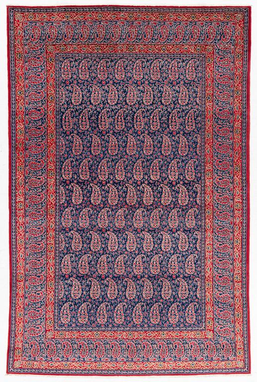 A semi-antique Qum rug, approx. 212 x 139 cm.