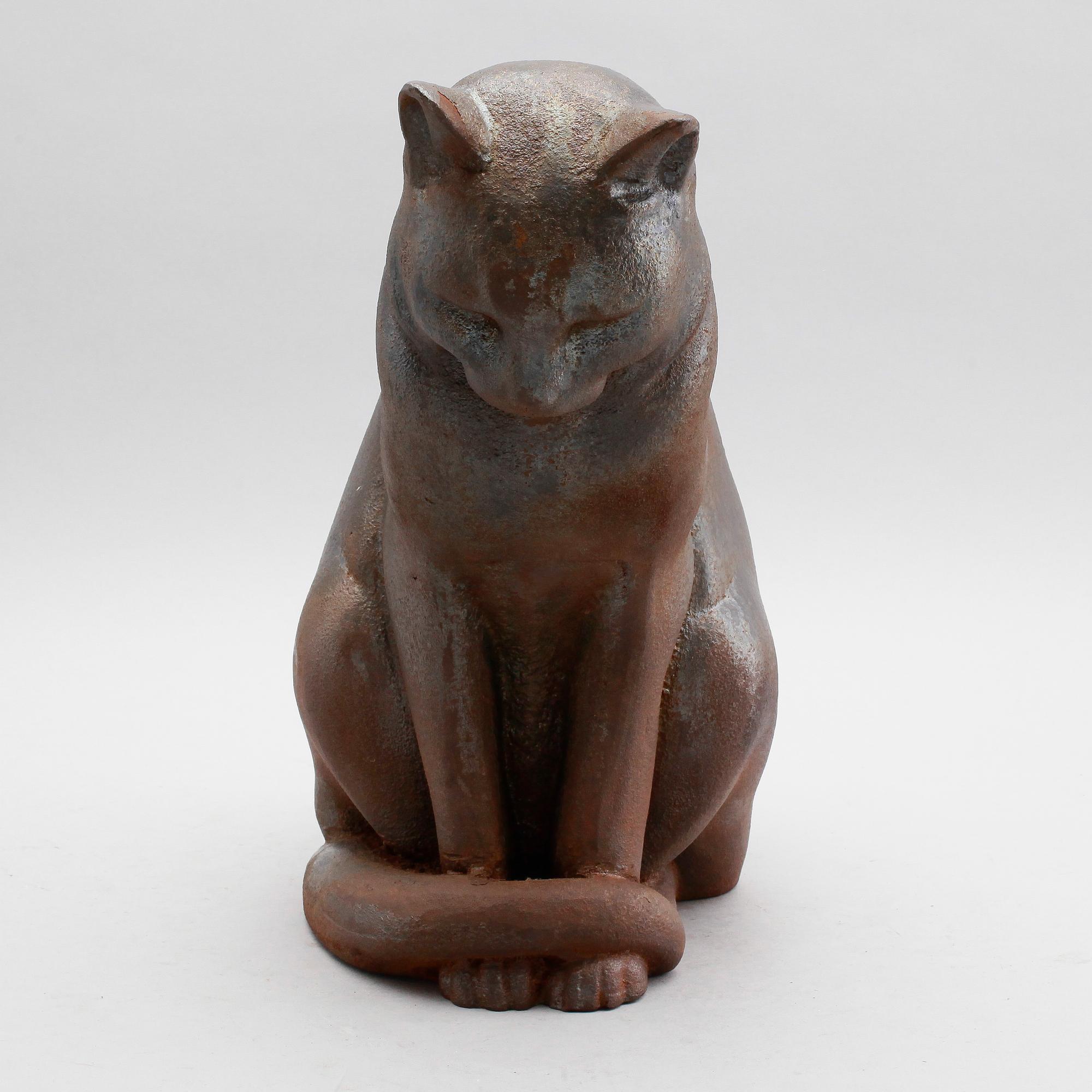 SKULPTUR, gjutjärn, "Jönssons katt", Anders Jönsson, Firma Svenskt Tenn.