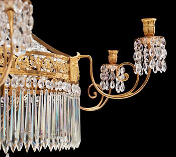 A German circa 1800 nine-light chandelier.