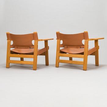 Børge Mogensen, nojatuolipari, "Spanish chair" Fredericia Stolefabrik, Tanska.