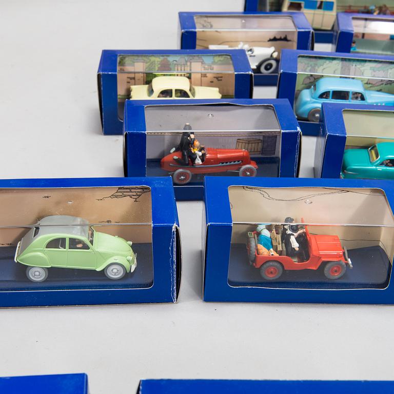 A 56-piece collection Tintin cars, Hergé-Moulinsart.