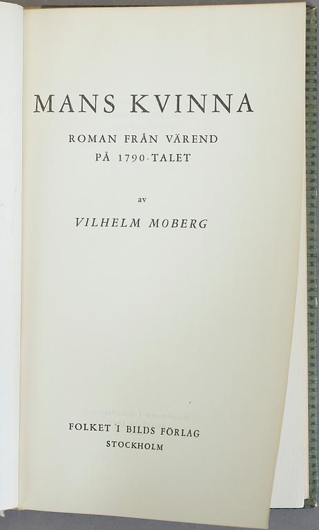SIGNERADE BÖCKER, 4 st, bla Vilhelm Moberg resp Prins Lennart.