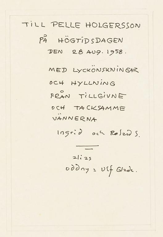 Roland Svensson, Arktiskt land” ( The Arctic ) portfolio with five lithographs, signed and numbered. 1958.