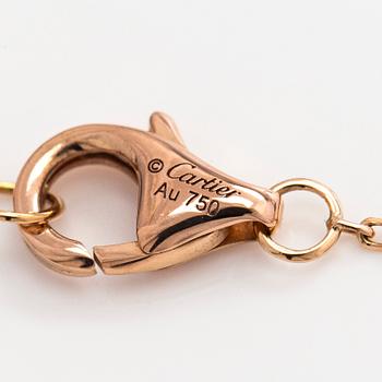 Cartier, halsband, "Trinity Pendant", 18K guld och en briljantslipad diamant.