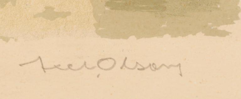 AXEL OLSON, färglitografi, signerad, numrerad 88/260.