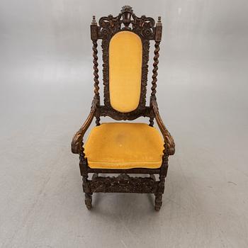 A Baroque style armchair later part of the 19th century.