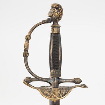 A small sword, Saxony, 19th century.