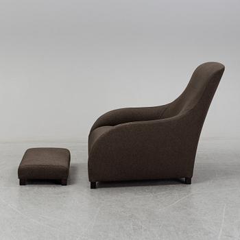 ANTONIO CITTERIO, an 'Apta' easy chair and ottoman, B&B Italia Maxalto.