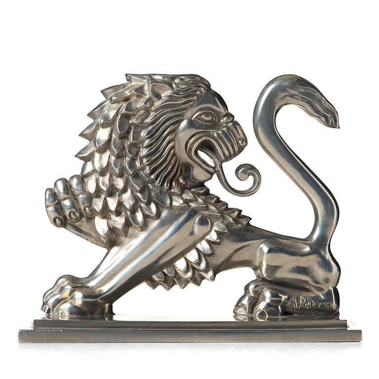 Anna Petrus, a pewter bookend for Svenskt Tenn, Stockholm, 1930.