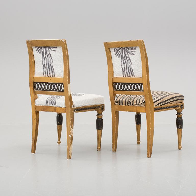 STOLAR, ett par, sengustavianska, 1800-talets första kvartal.