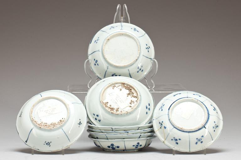 FAT,porslin, 8 st. Kina, Wan-li, Ming-dynastin.(1573-1620).