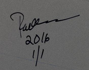 PAOLA SUHONEN, färgtryck på glas, a tergo signerad och daterad 2016, numrerad 1/1.