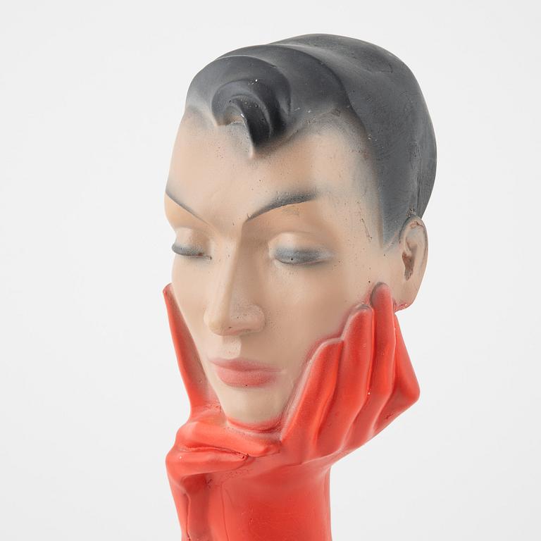 A plaster mannequin, Christian Dior, presumably 1930's.