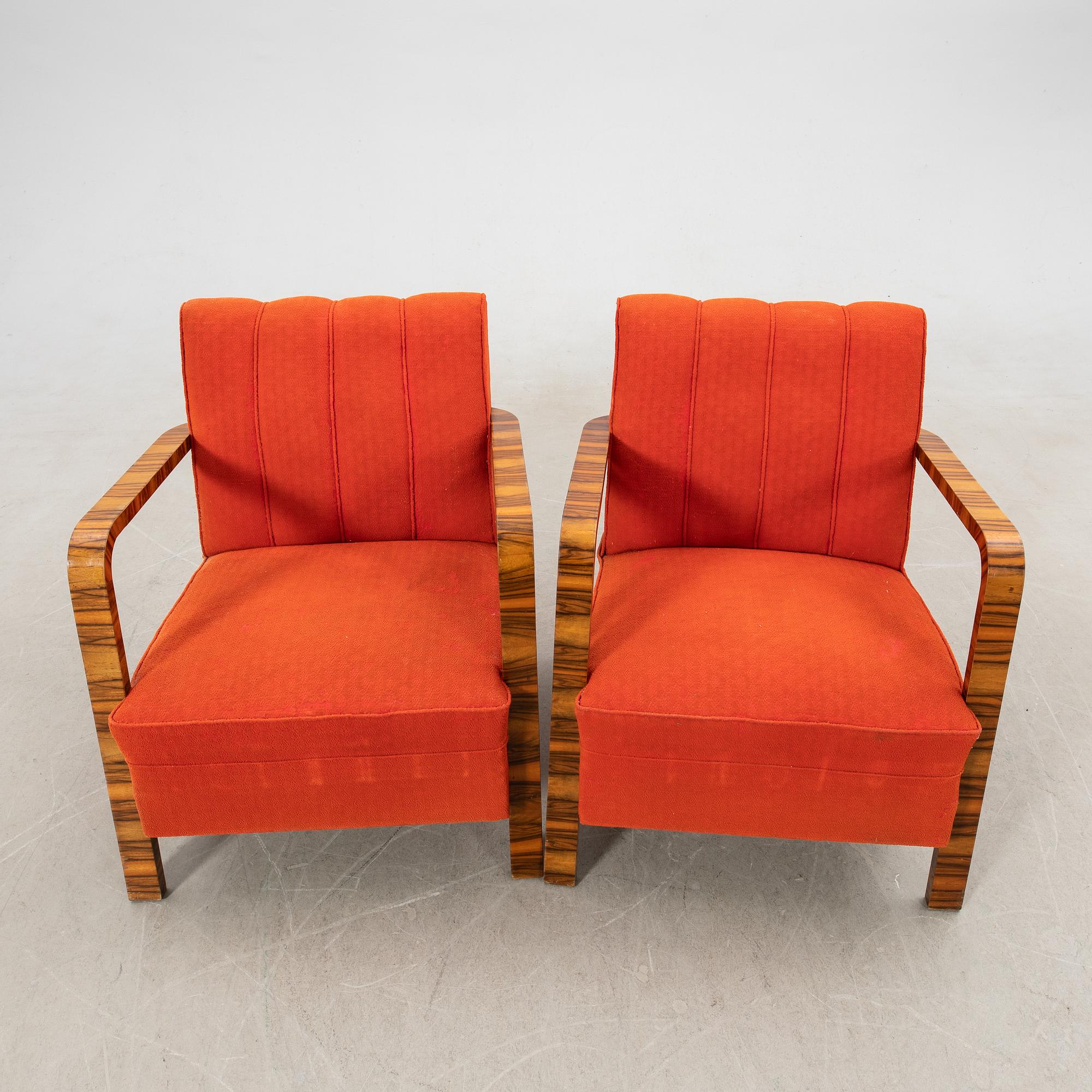 Fåtöljer, ett par, Art Deco, 1900-talets första hälft.