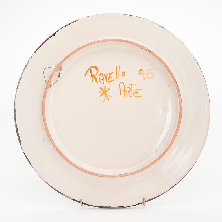 Marco Cecioni, A ceramic plate, signed M. Cecioni and dated -95.